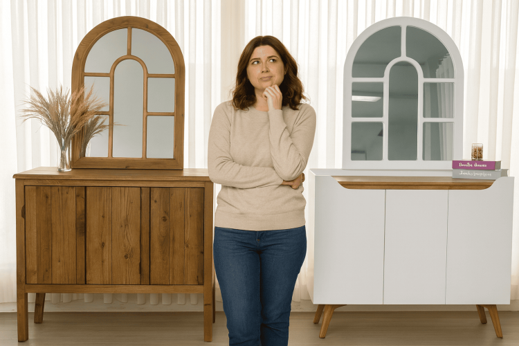 آینه‌ کنسول چوبی بهتر است یا ام دی اف؟ 