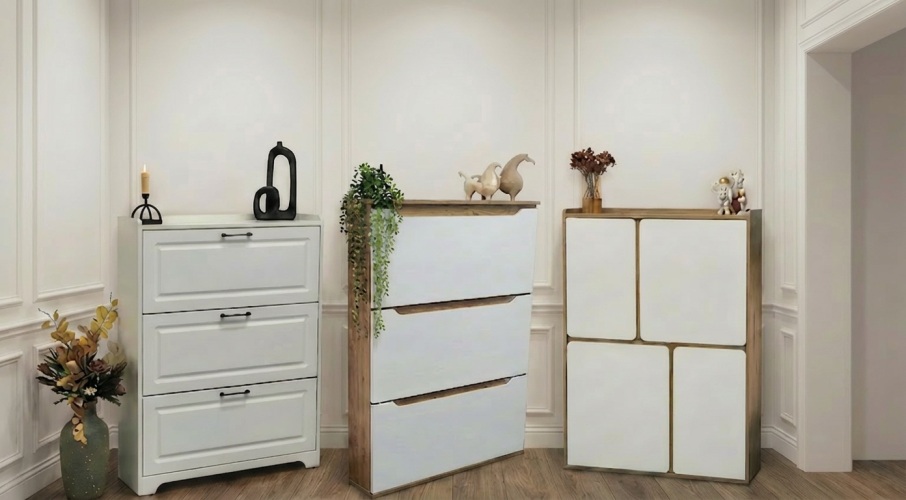 معرفی 3 مورد از پرفروش ترین جاکفشی های کم عمق برای ورودی آپارتمان