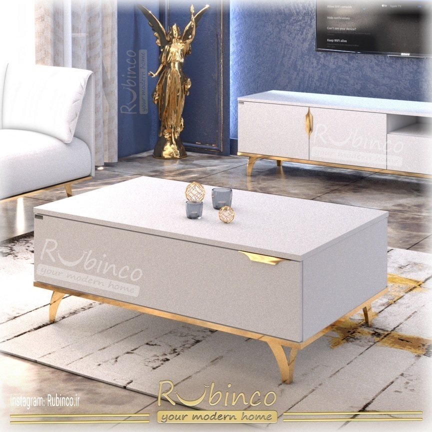 میز جلومبلی و عسلی مدل گلد پلاس