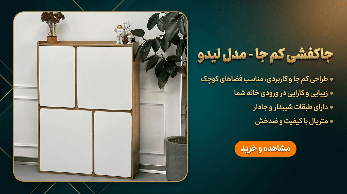 خرید جاکفشی کم جا مدل لیدو