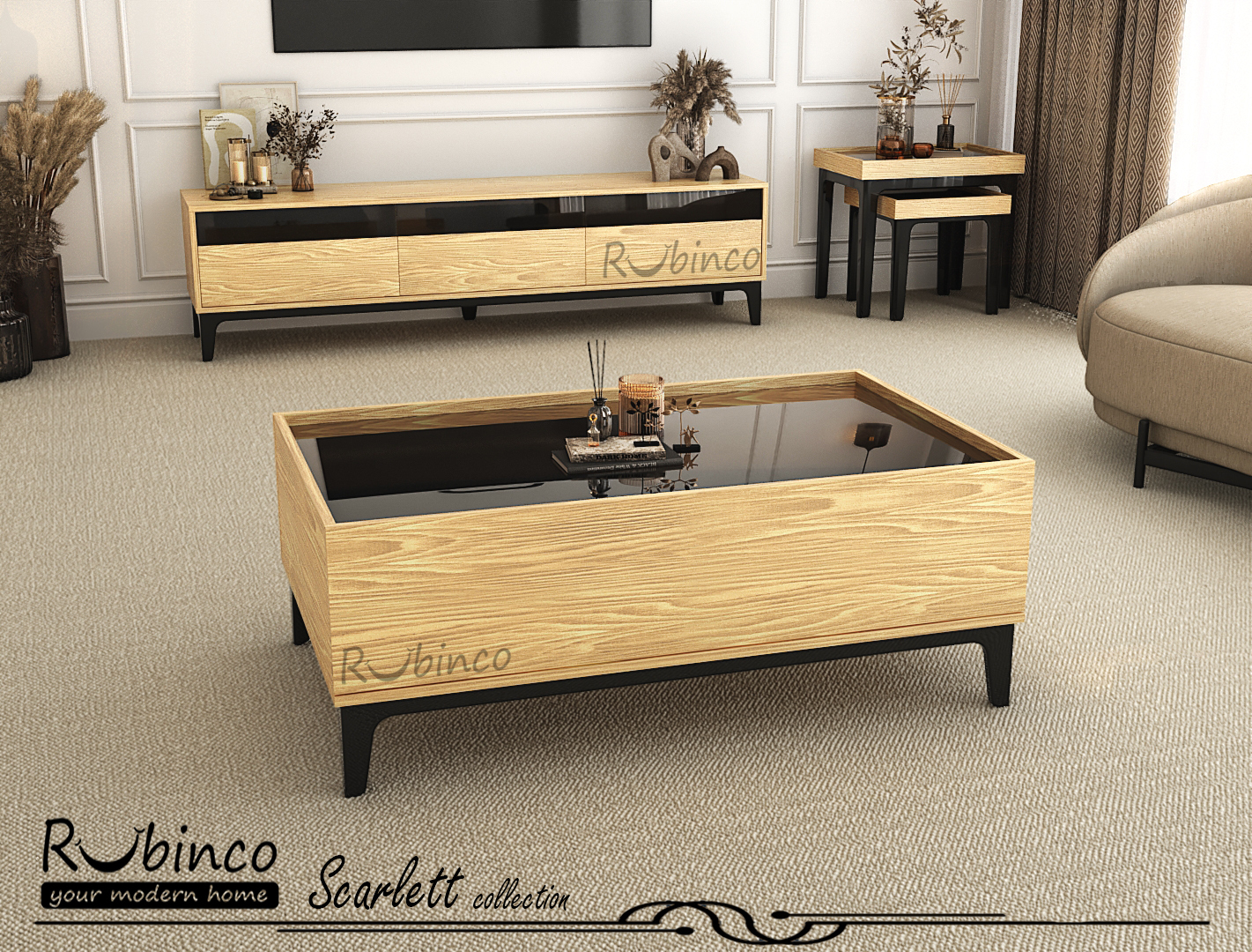 میز جلومبلی اسکارلت برند روبینکو